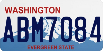 WA license plate ABM7084