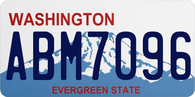WA license plate ABM7096