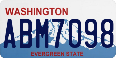 WA license plate ABM7098