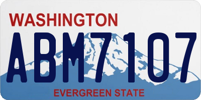 WA license plate ABM7107