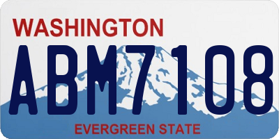 WA license plate ABM7108