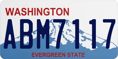 WA license plate ABM7117