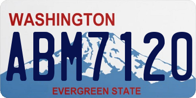 WA license plate ABM7120