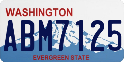 WA license plate ABM7125