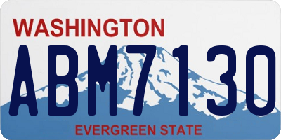 WA license plate ABM7130