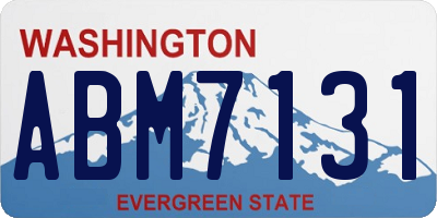WA license plate ABM7131