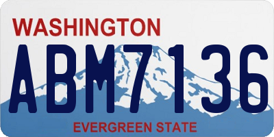 WA license plate ABM7136