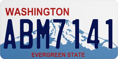 WA license plate ABM7141