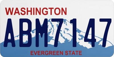 WA license plate ABM7147