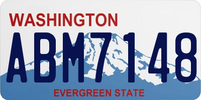 WA license plate ABM7148