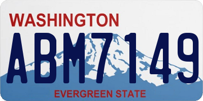 WA license plate ABM7149
