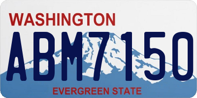 WA license plate ABM7150