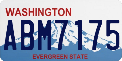 WA license plate ABM7175