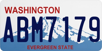 WA license plate ABM7179