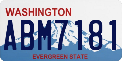 WA license plate ABM7181
