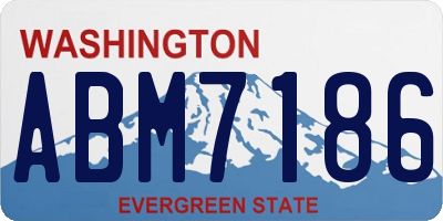 WA license plate ABM7186