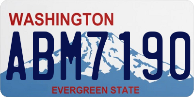 WA license plate ABM7190