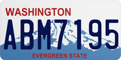WA license plate ABM7195