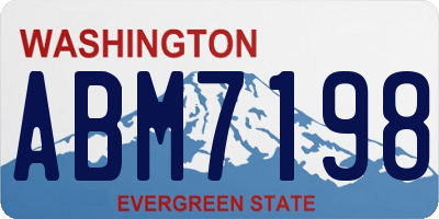 WA license plate ABM7198