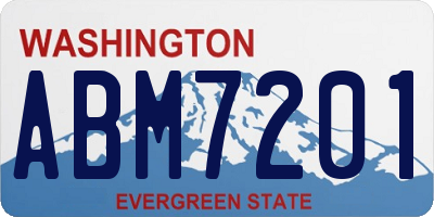 WA license plate ABM7201