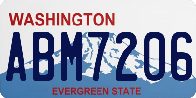 WA license plate ABM7206