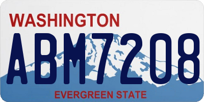 WA license plate ABM7208