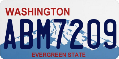 WA license plate ABM7209