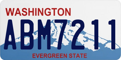 WA license plate ABM7211