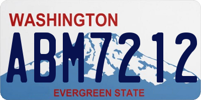 WA license plate ABM7212
