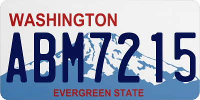 WA license plate ABM7215