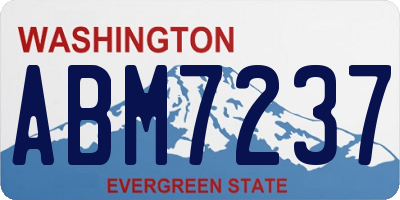 WA license plate ABM7237