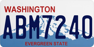 WA license plate ABM7240