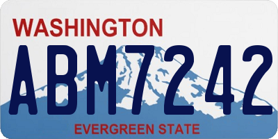 WA license plate ABM7242