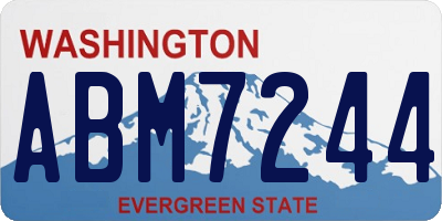 WA license plate ABM7244