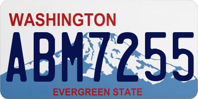 WA license plate ABM7255
