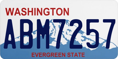 WA license plate ABM7257