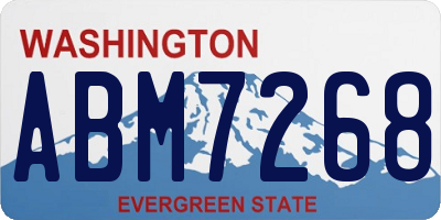WA license plate ABM7268