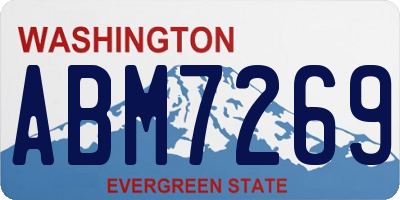 WA license plate ABM7269