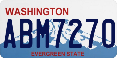 WA license plate ABM7270