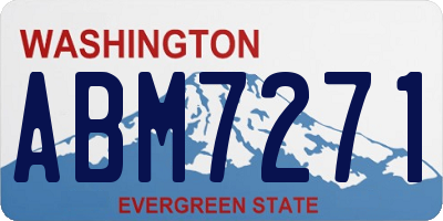 WA license plate ABM7271