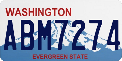 WA license plate ABM7274