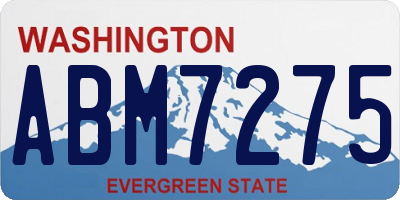 WA license plate ABM7275