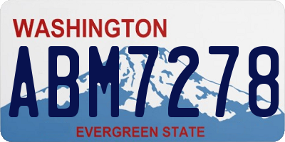 WA license plate ABM7278