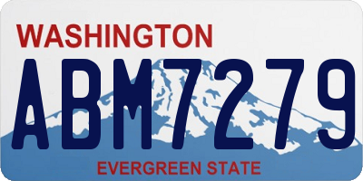 WA license plate ABM7279