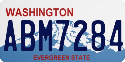 WA license plate ABM7284