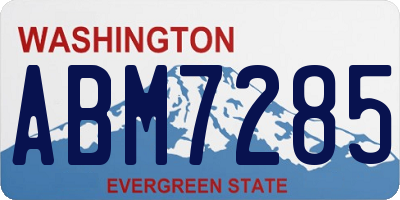 WA license plate ABM7285