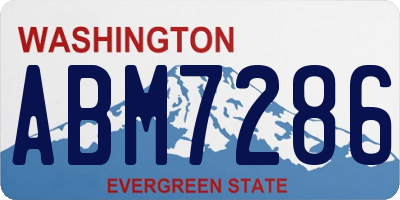 WA license plate ABM7286
