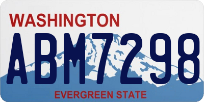 WA license plate ABM7298