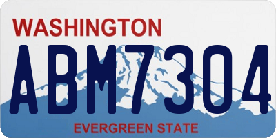 WA license plate ABM7304