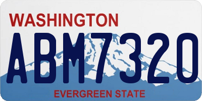 WA license plate ABM7320